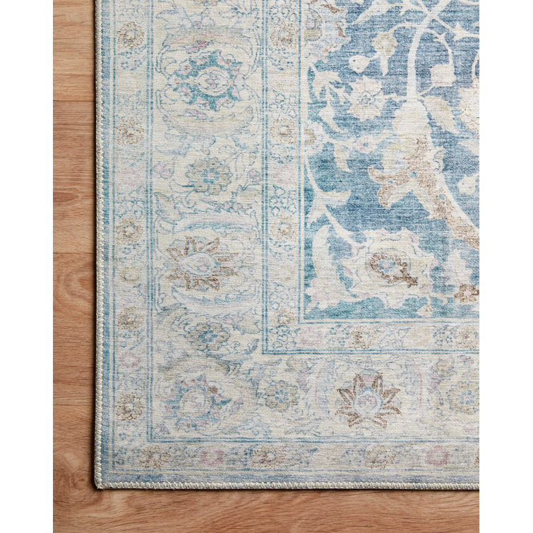 Jules Performance Antique Blue/Gray Rug & Reviews Joss & Main